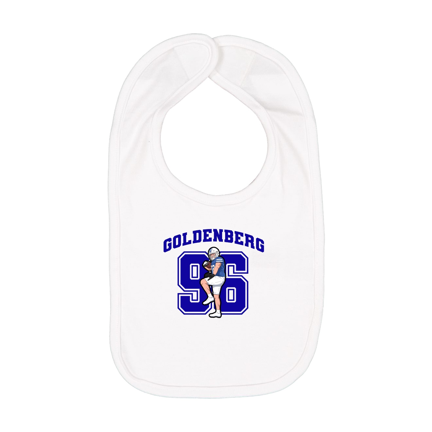 Infant Bib — Number in White
