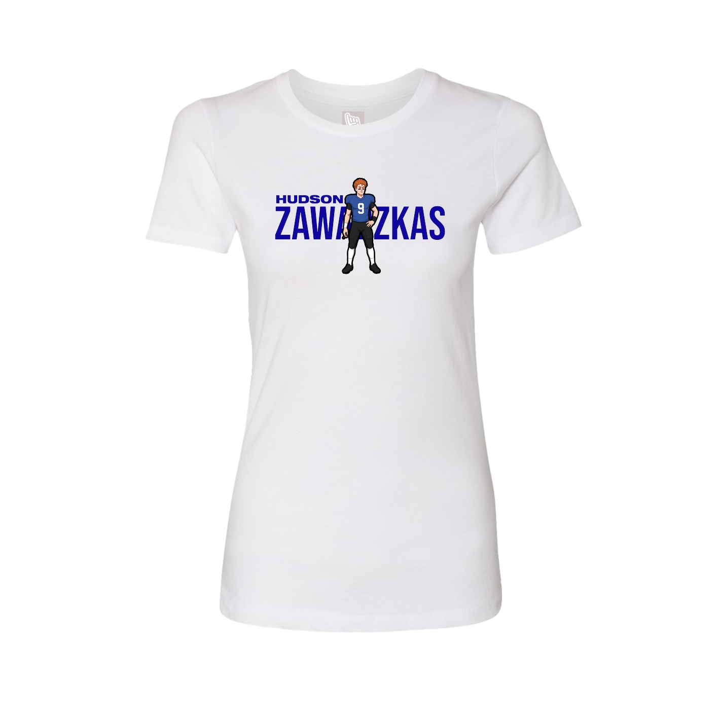 Fitted Women's Tee — Player Name in White