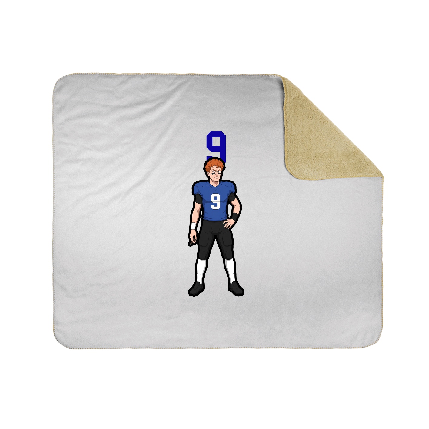 Throw Blanket — Number Top in White