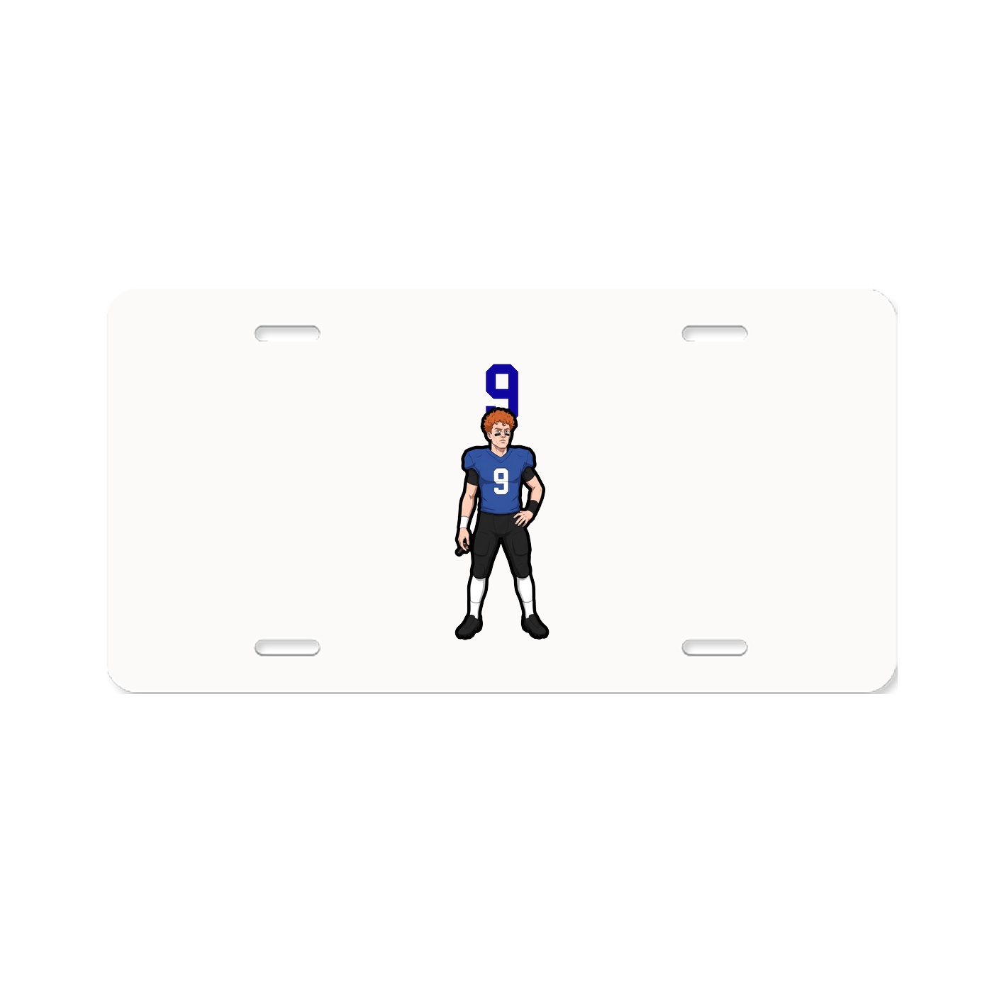 License Plate — Number Top in Classic