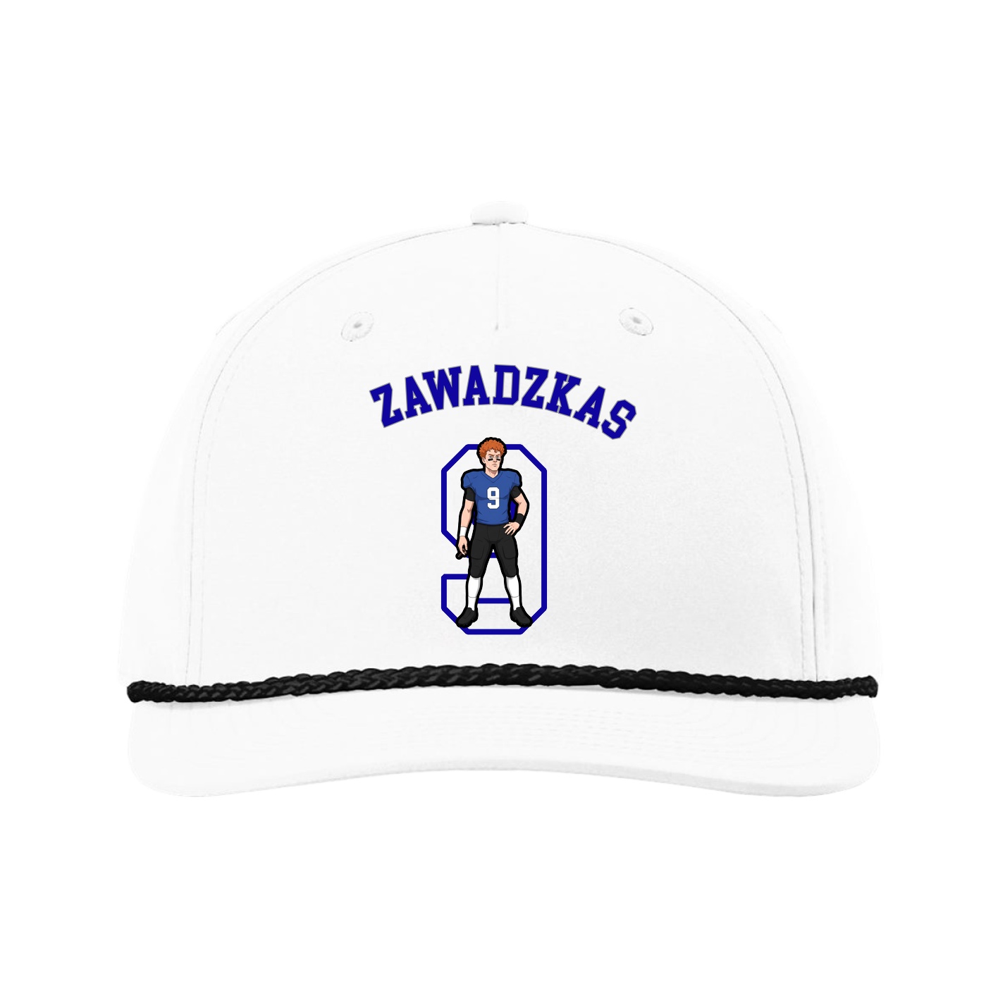 Five-Panel Classic Rope Cap — Shirsey Arch in White