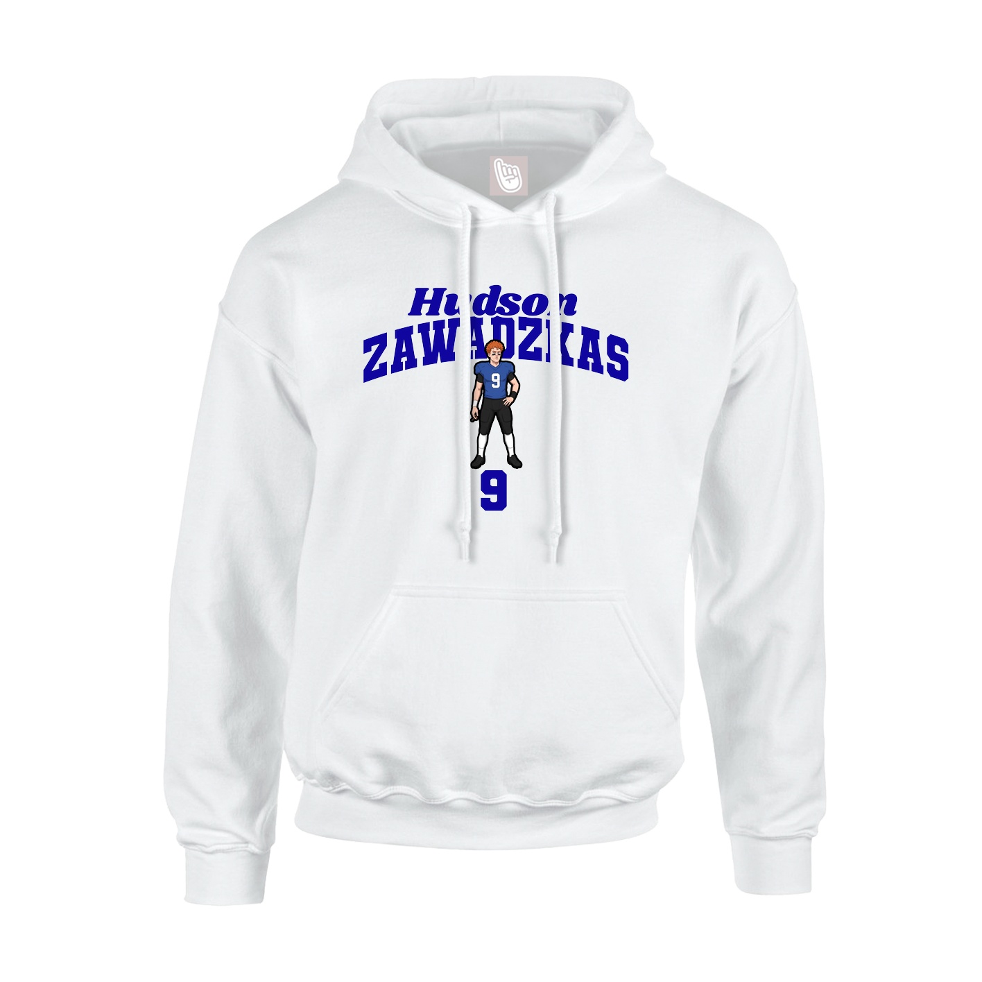 Youth Hoodie — Signature Arch in White