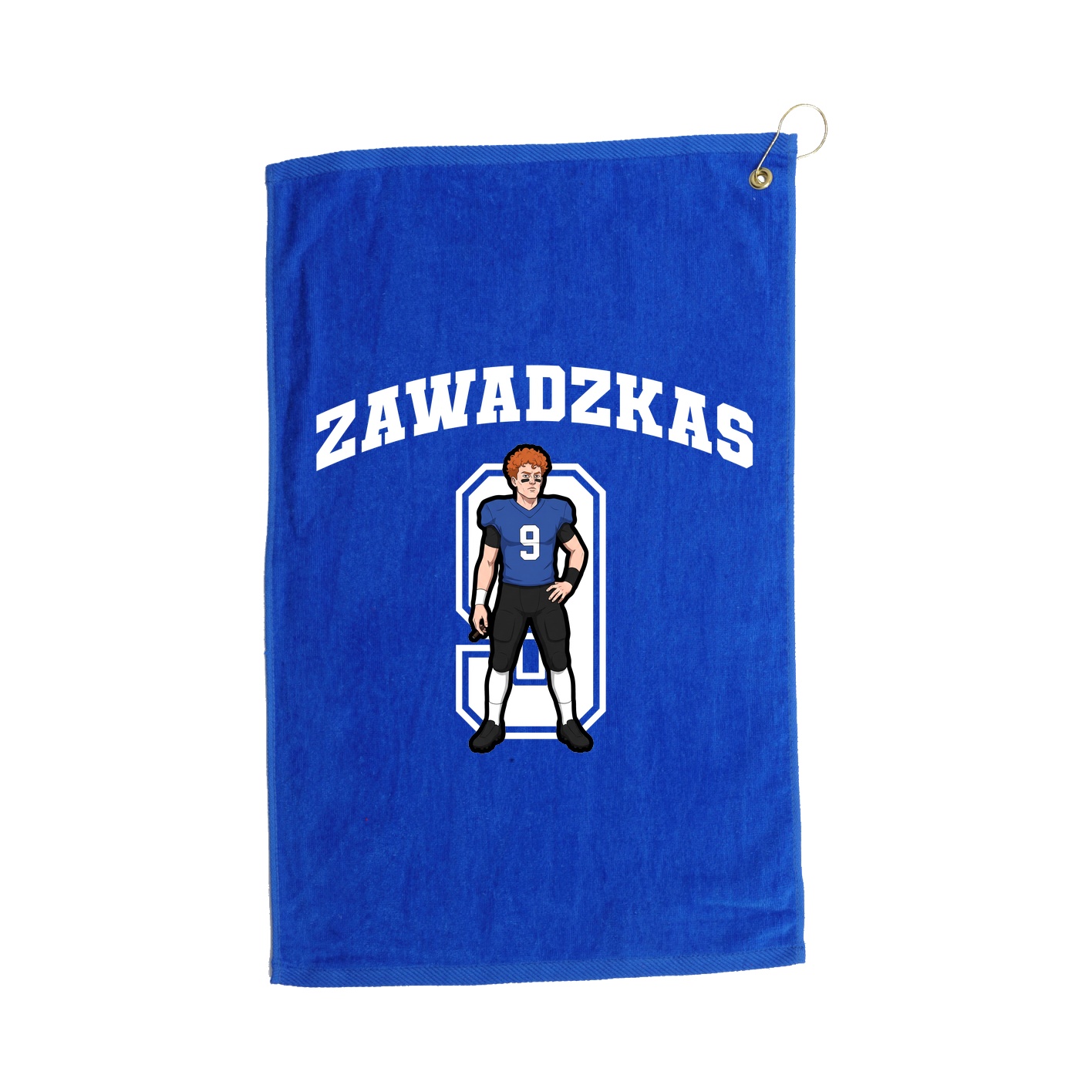 Golf Towel — Number in Royal