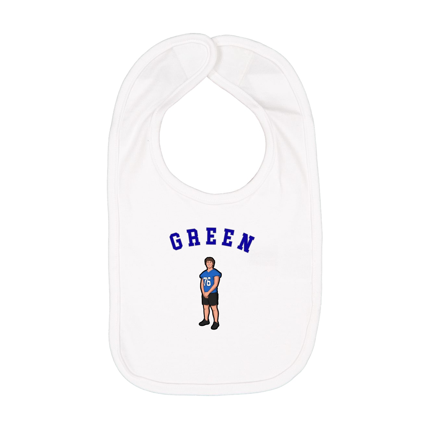 Infant Bib — Shirsey Arch in White