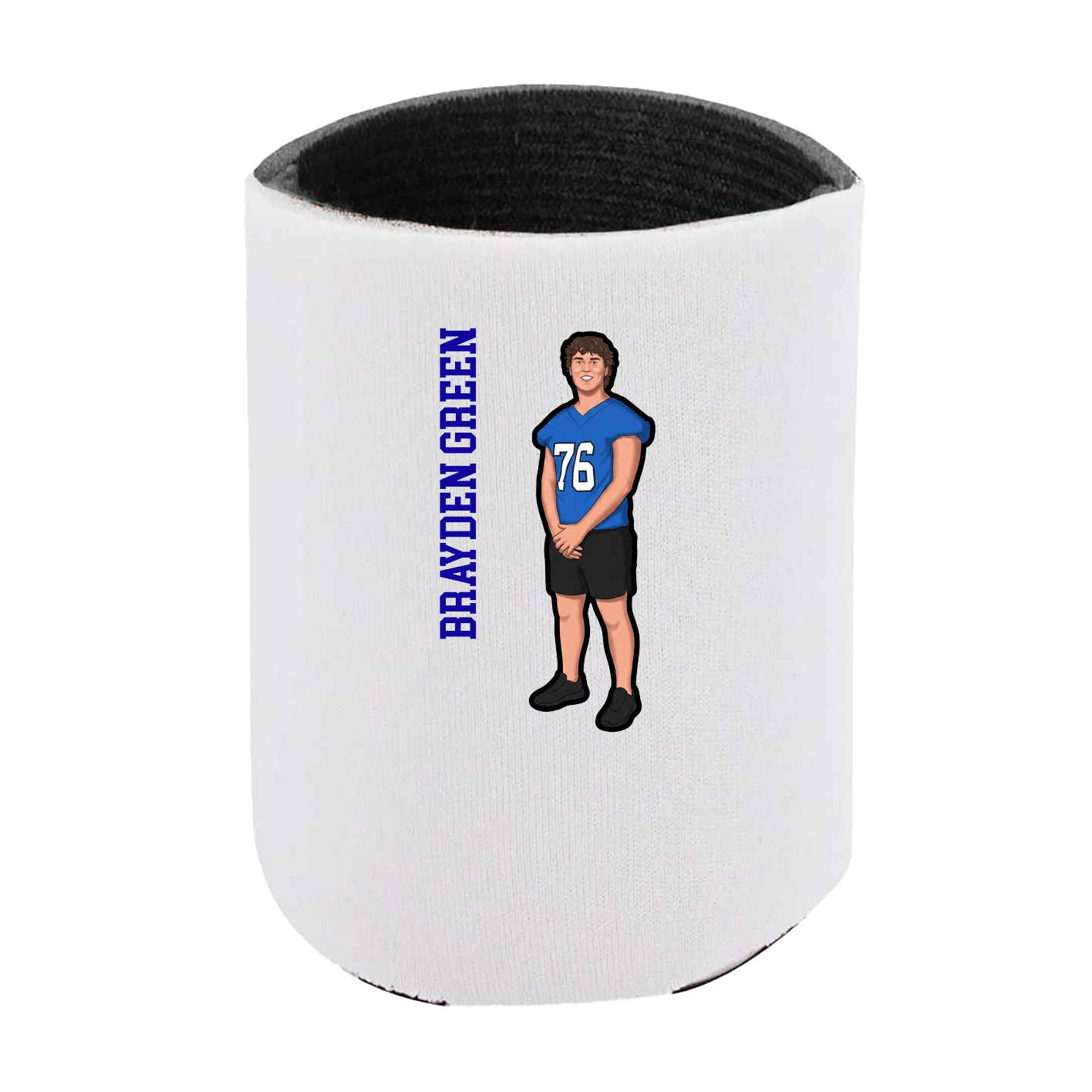 Can Holder — Name Vertical in White