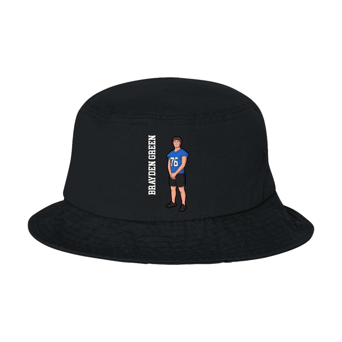 Bucket Cap — Name Vertical in Black