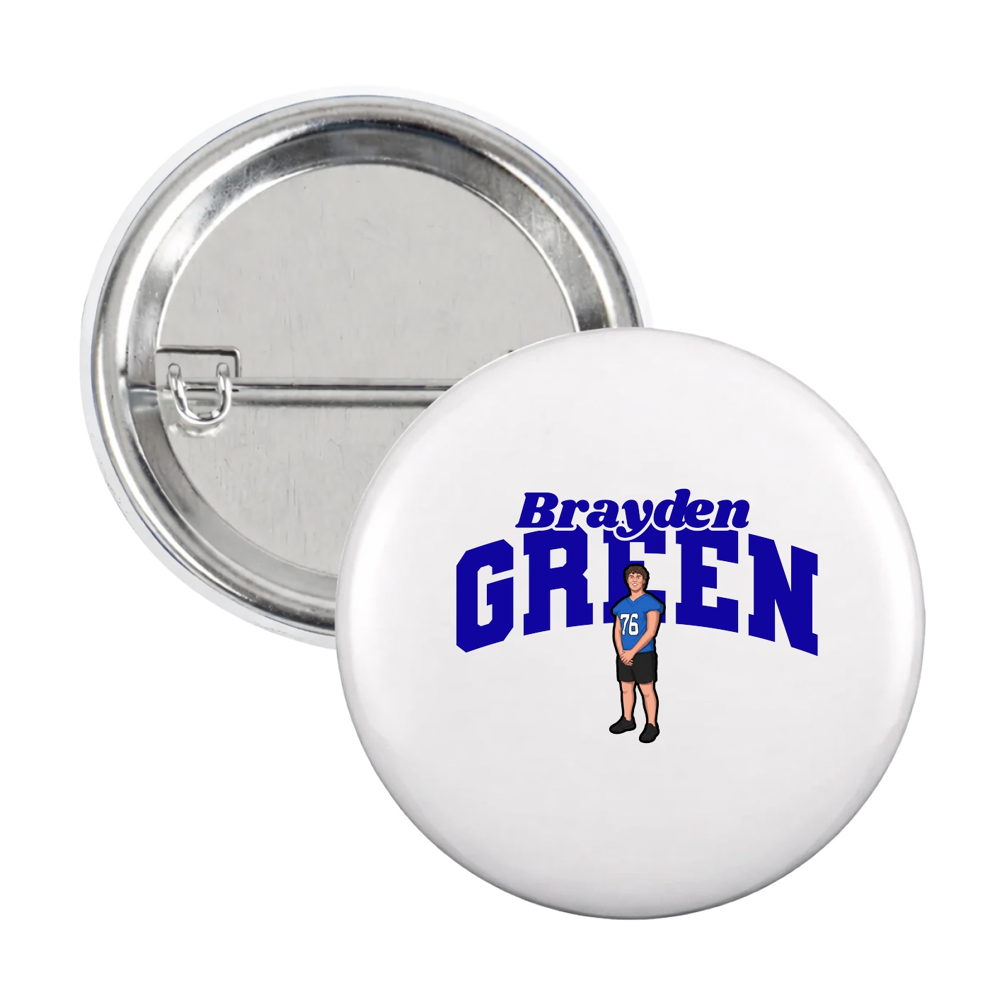 Game Day Button — Signature Arch in White