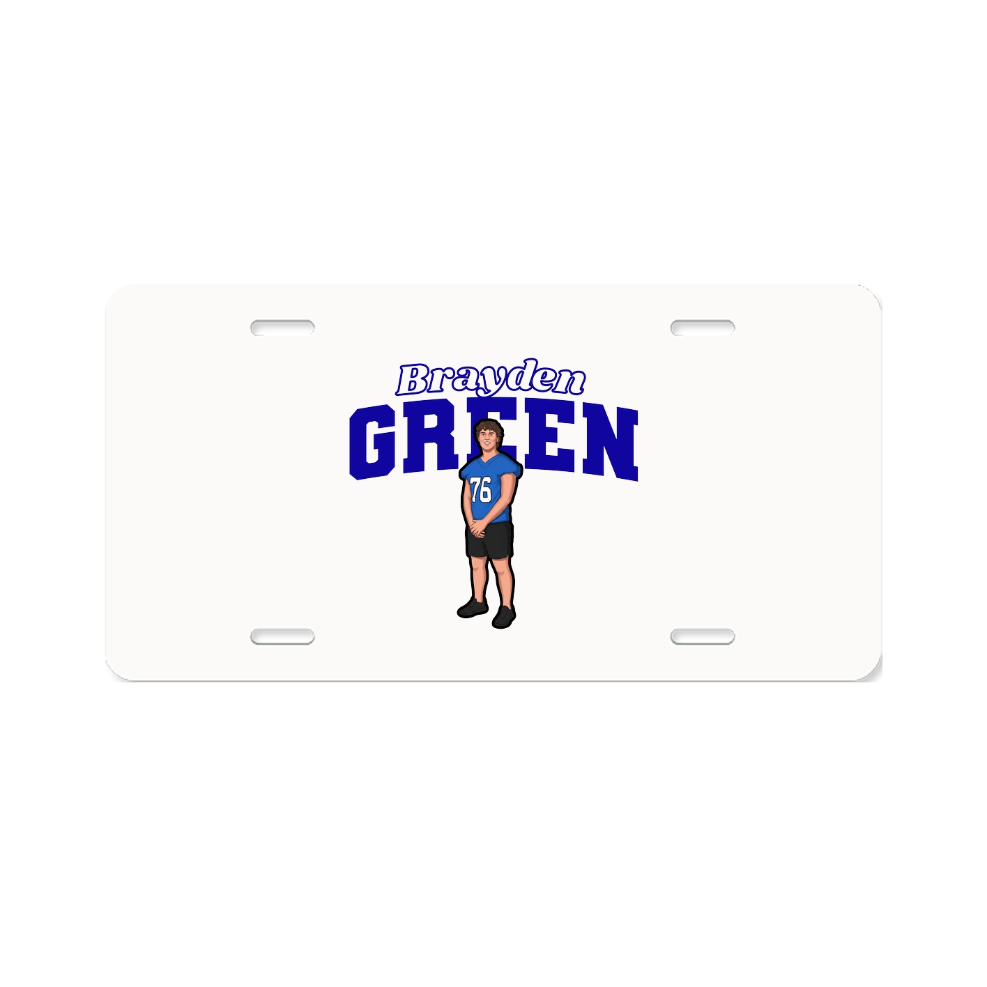 License Plate — Name Arch in Classic