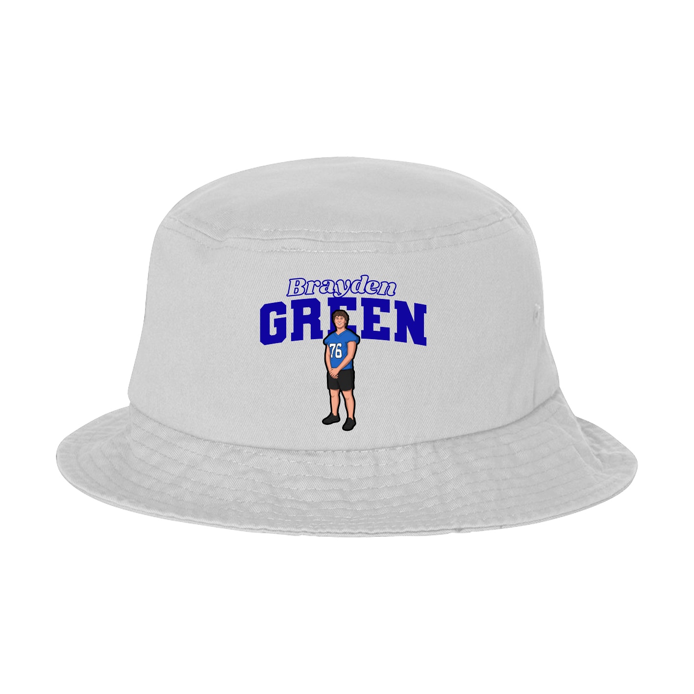 Bucket Cap — Name Arch in White