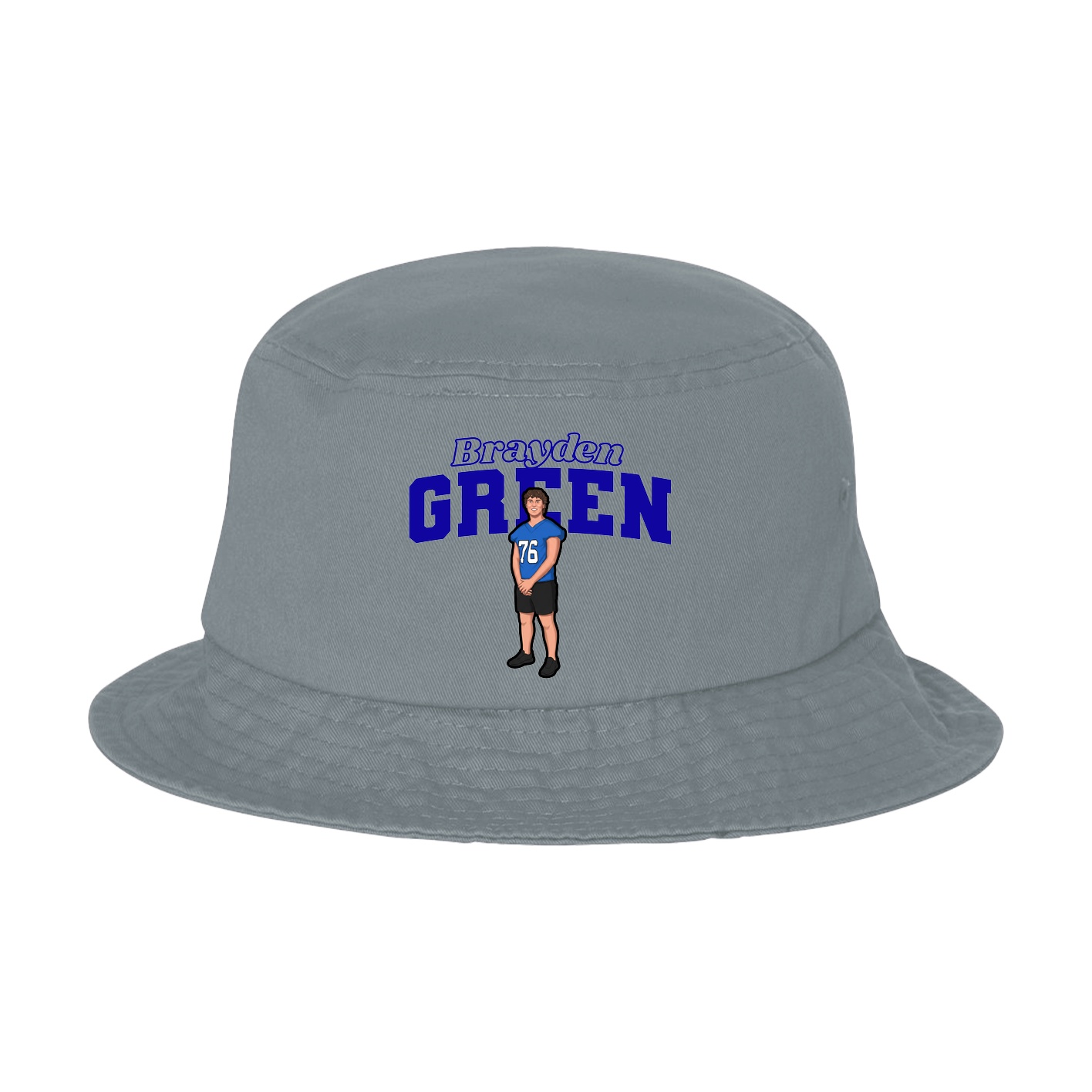Bucket Cap — Name Arch in Grey