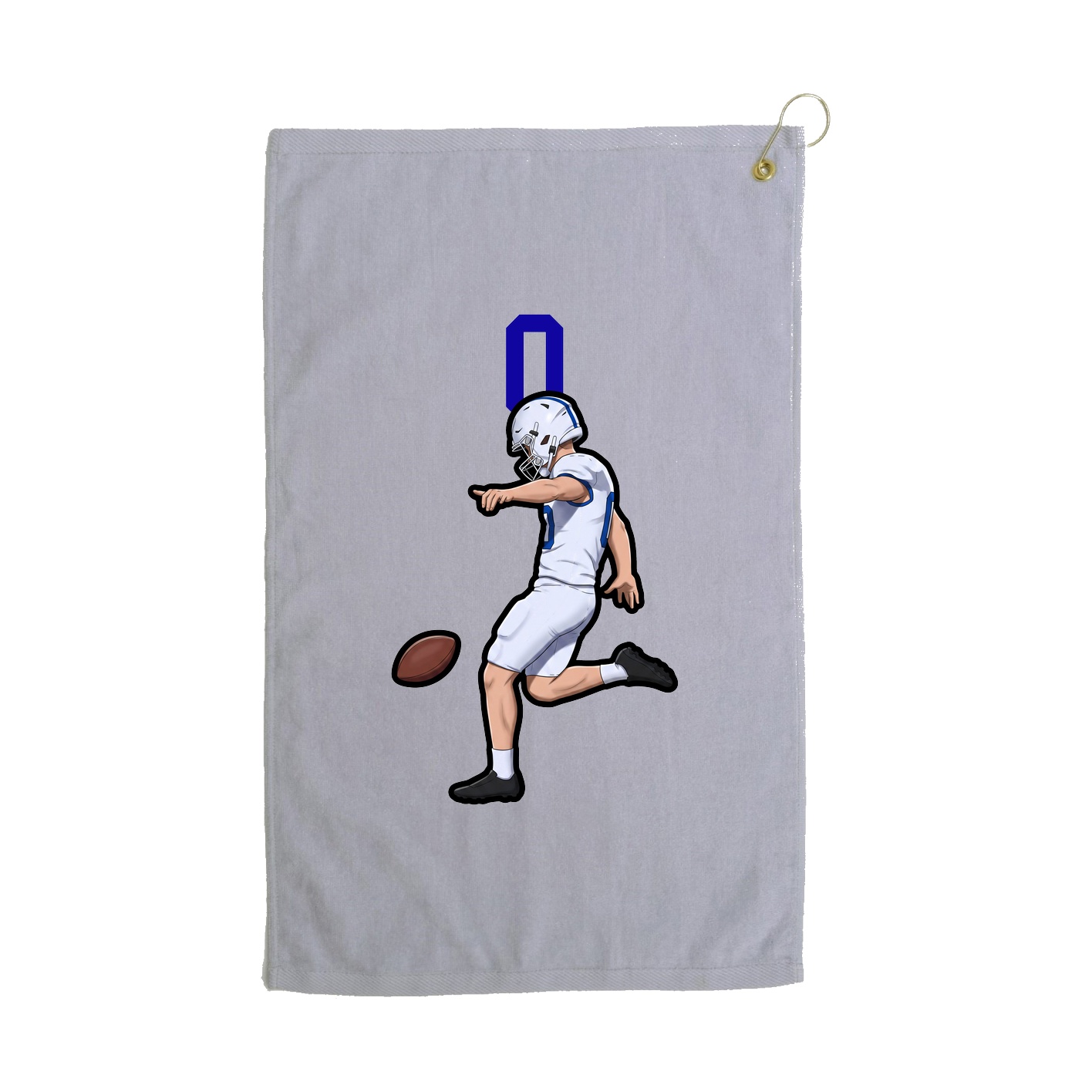 Golf Towel — Number Top in Grey