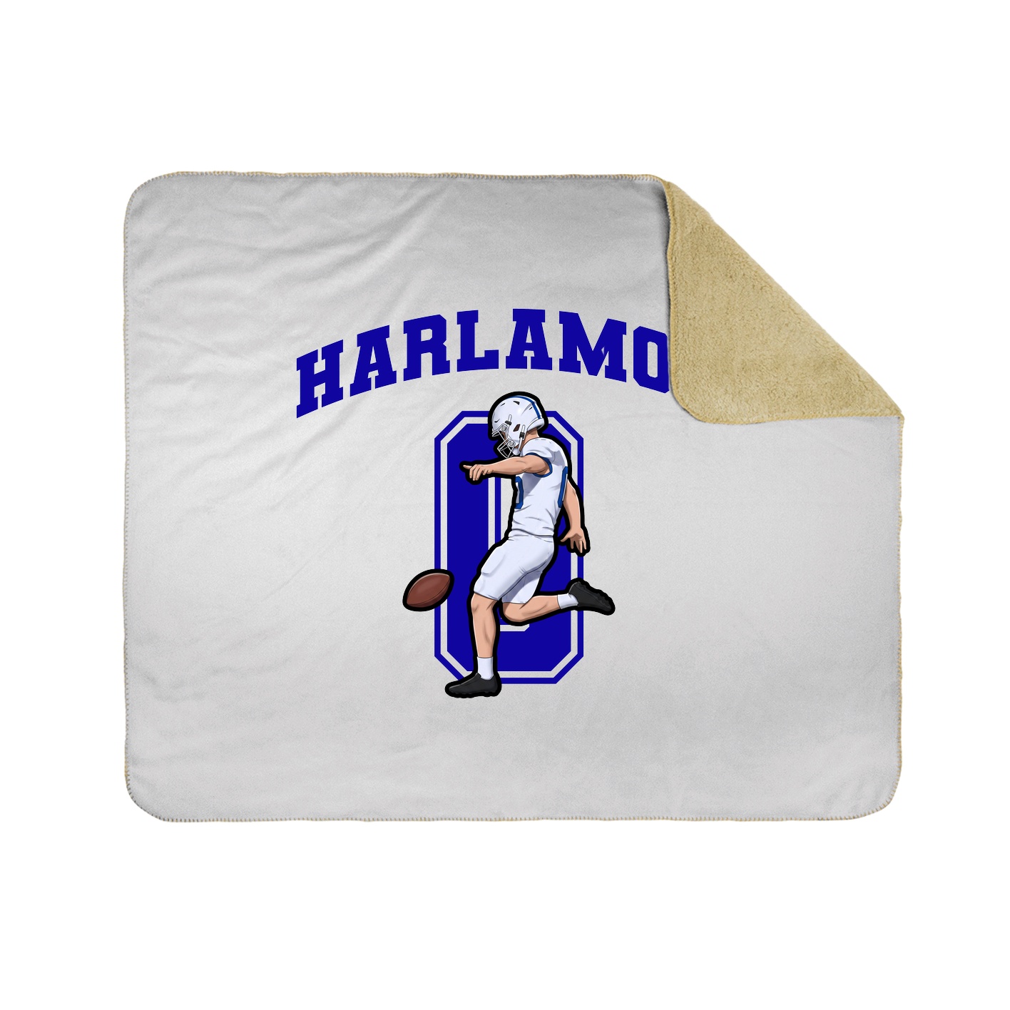Throw Blanket — Number in White
