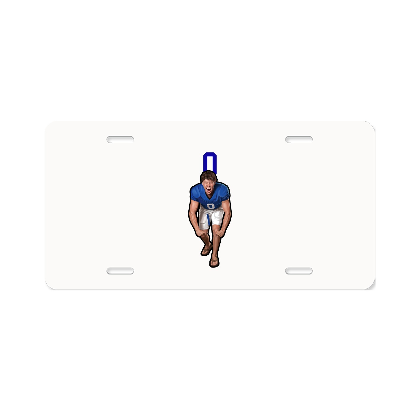 License Plate — Number Top in Classic