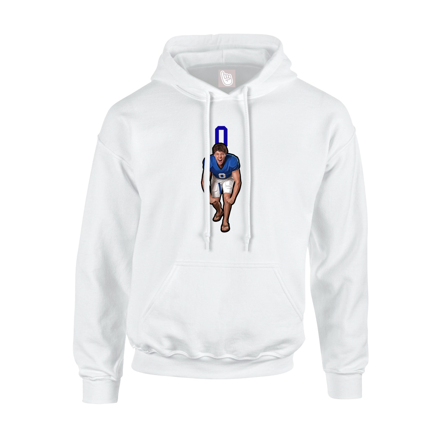 Hoodie — Number Top in White