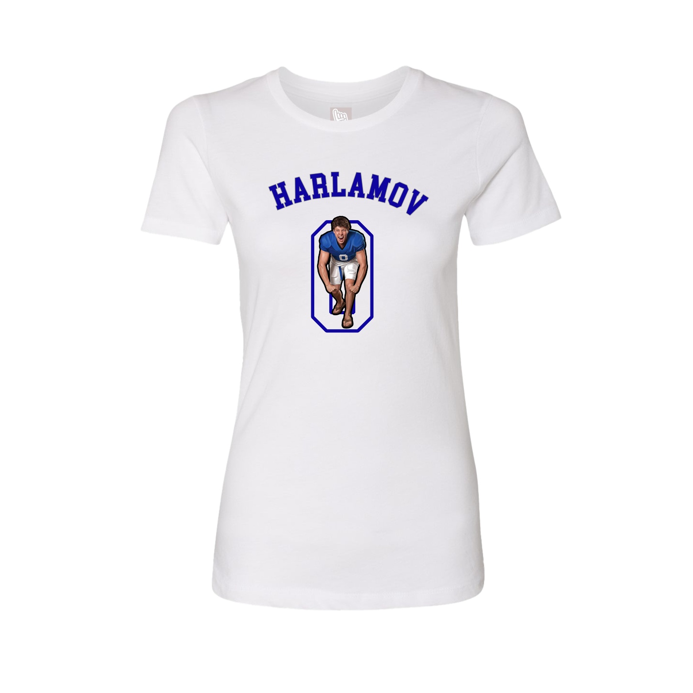 Fitted Women's Tee — Shirsey Arch in White