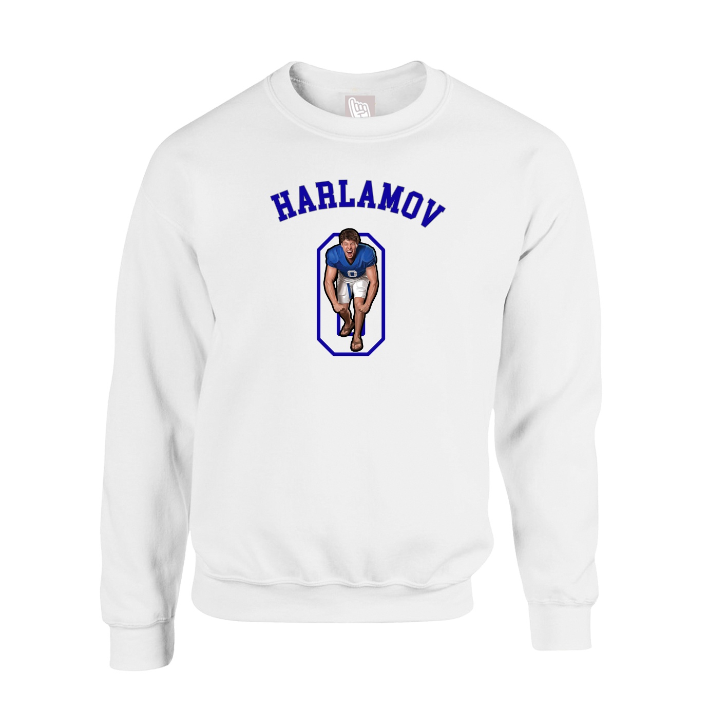 Fleece Crew — Shirsey Arch in White