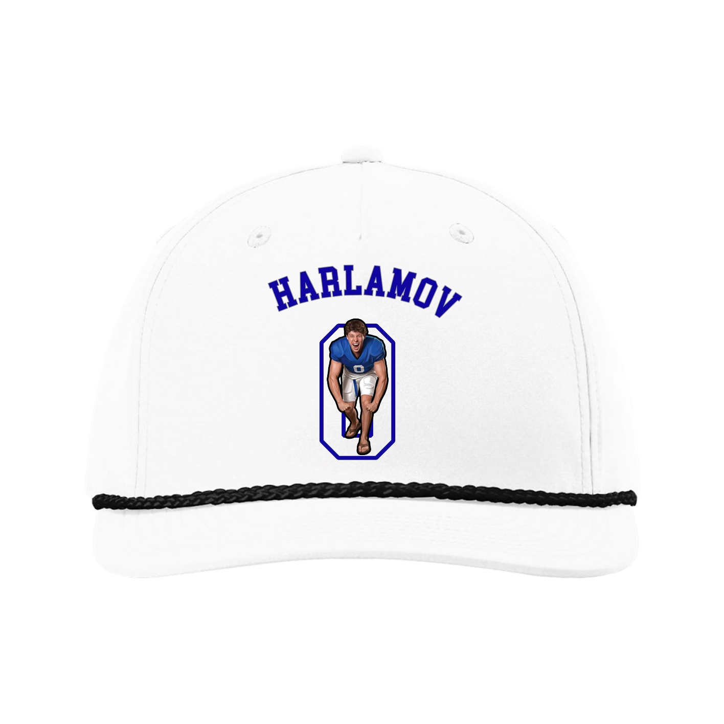 Five-Panel Classic Rope Cap — Shirsey Arch in White
