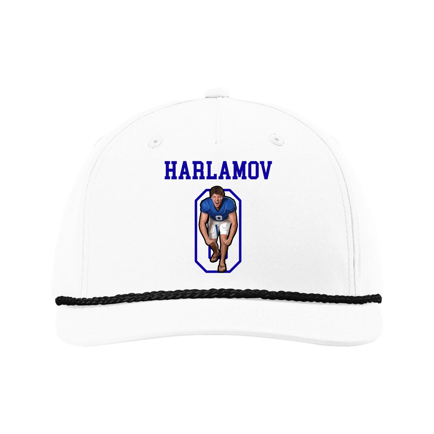 Five-Panel Classic Rope Cap — Shirsey in White