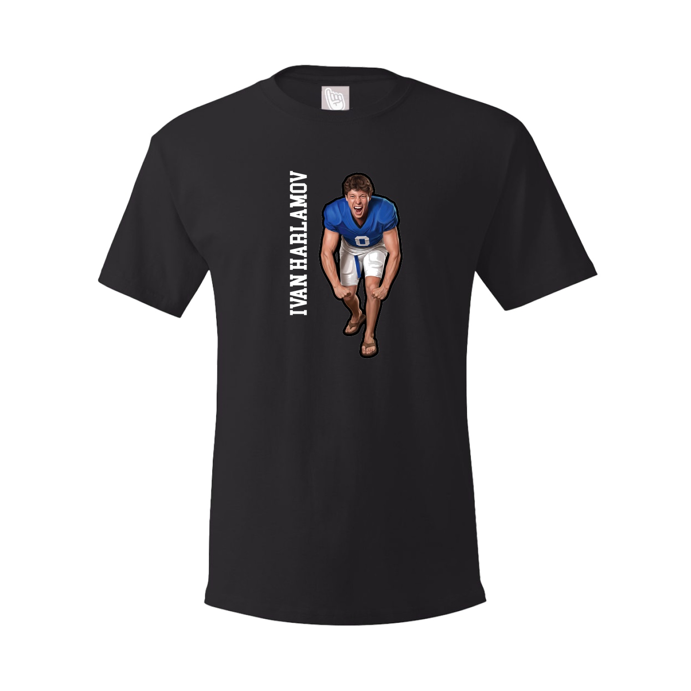 Youth Tee — Name Vertical in Black