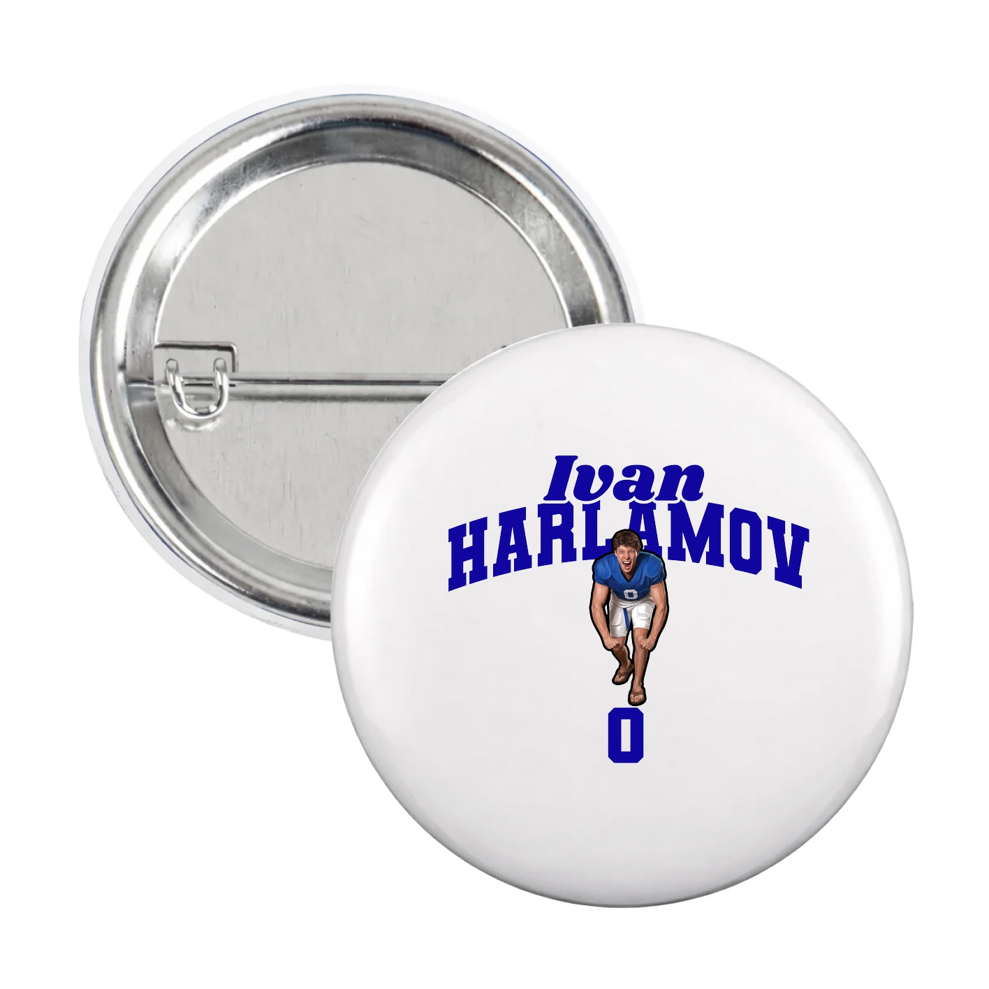 Game Day Button — Signature Arch in White