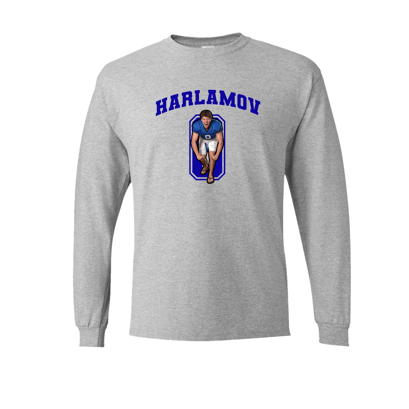 Long Sleeve Tee — Number in Grey