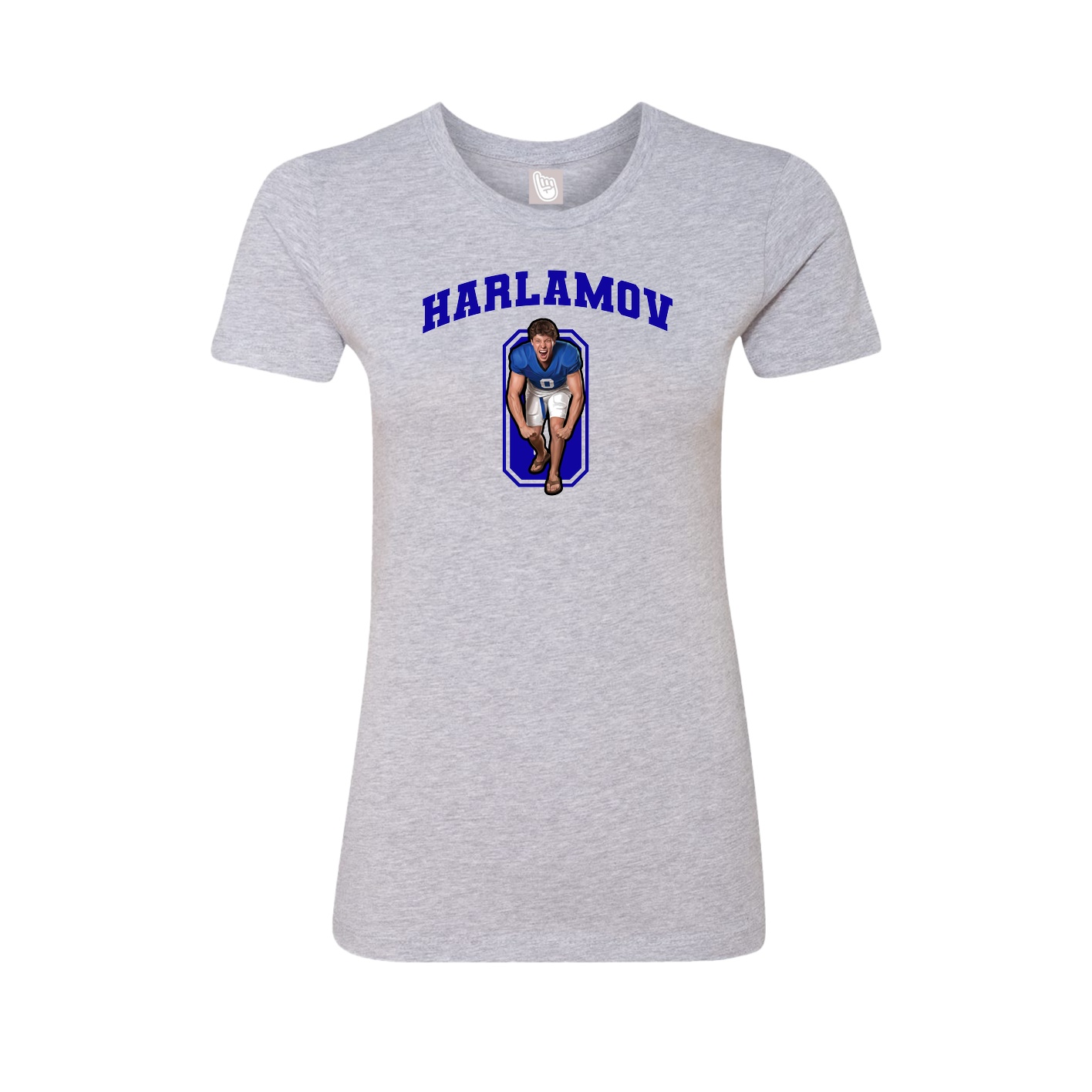 Fitted Women's Tee — Number in Grey