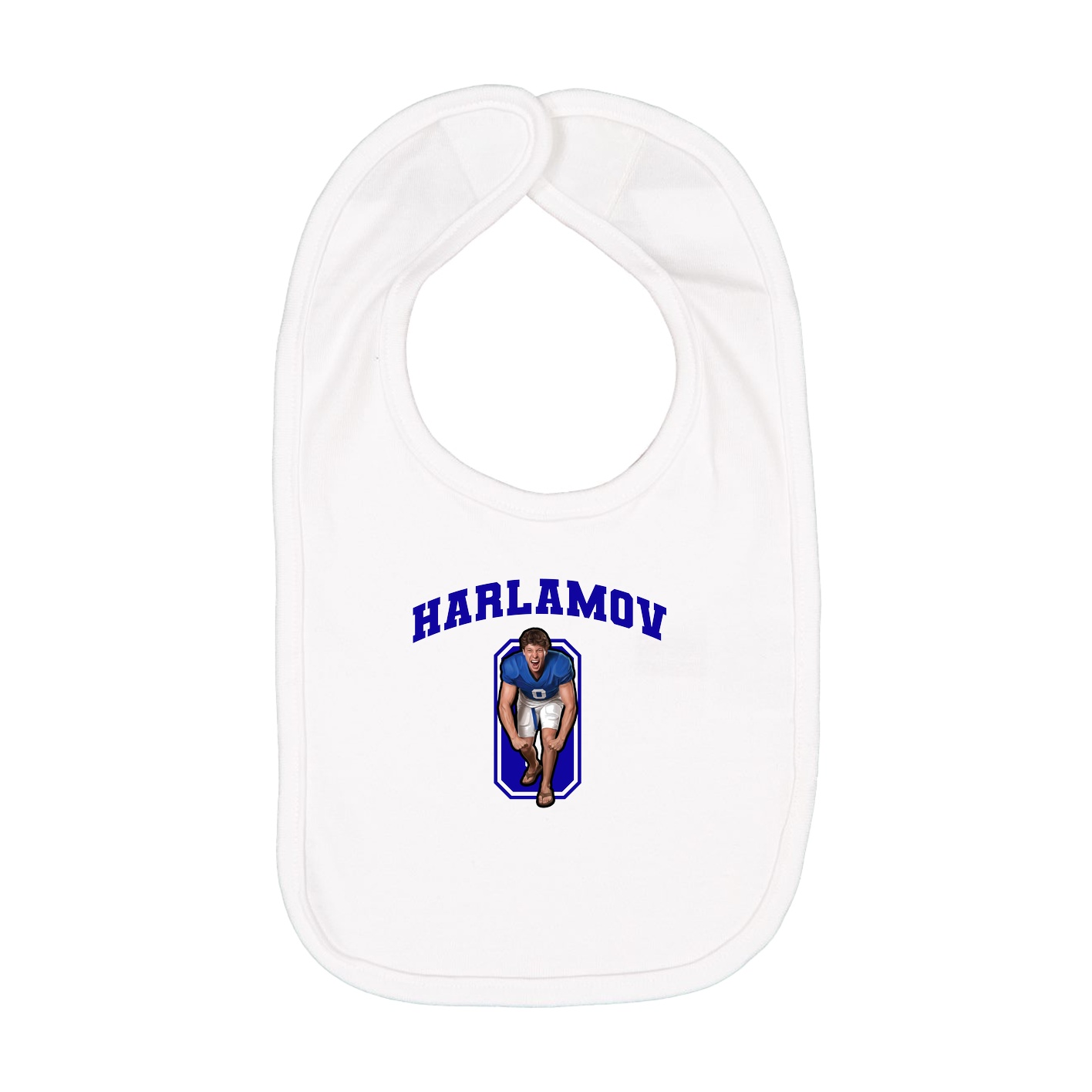 Infant Bib — Number in White