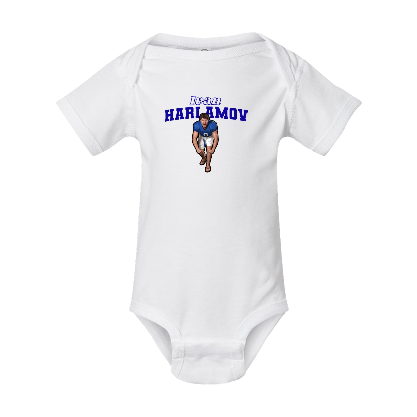 Baby Onesie — Name Arch in White