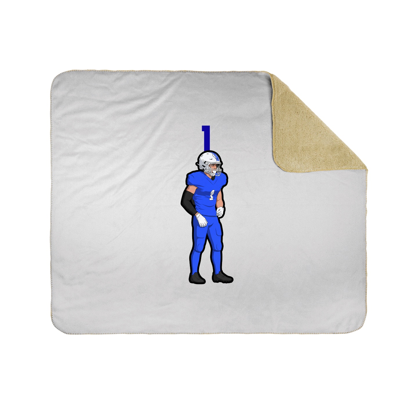 Throw Blanket — Number Top in White
