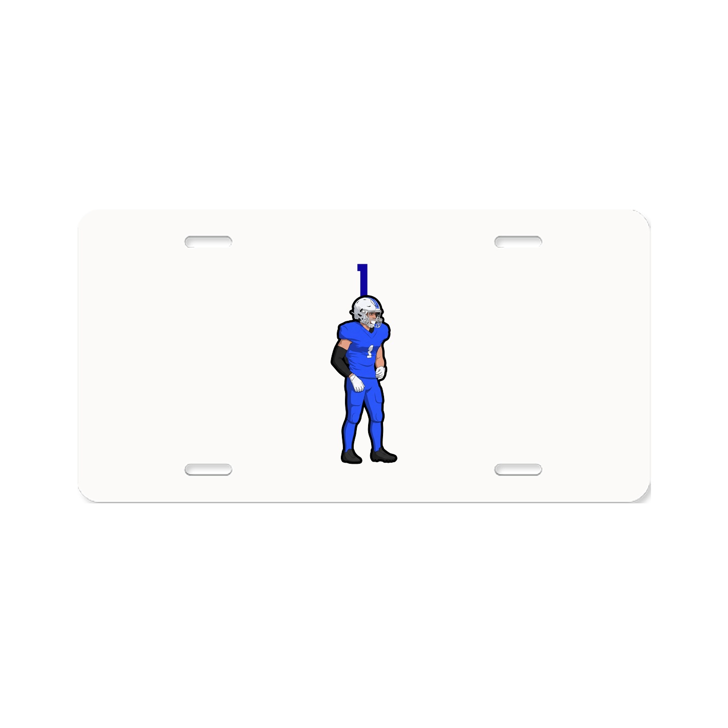 License Plate — Number Top in Classic