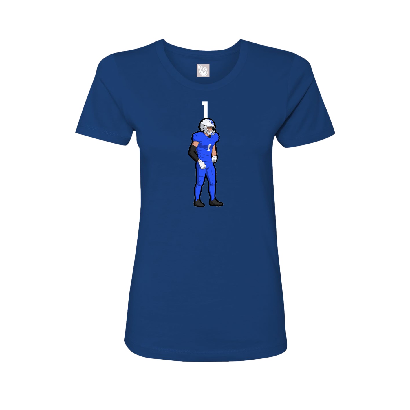 Fitted Women's Tee — Number Top in Royal