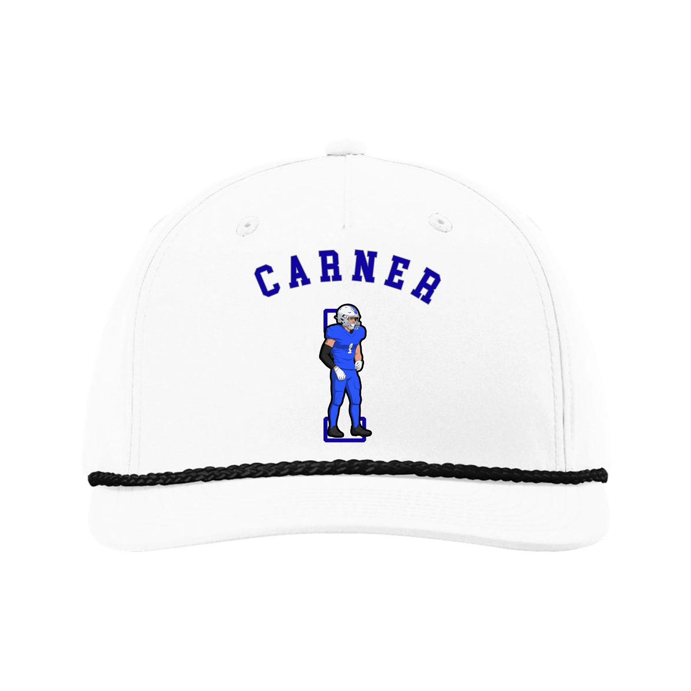 Five-Panel Classic Rope Cap — Shirsey Arch in White