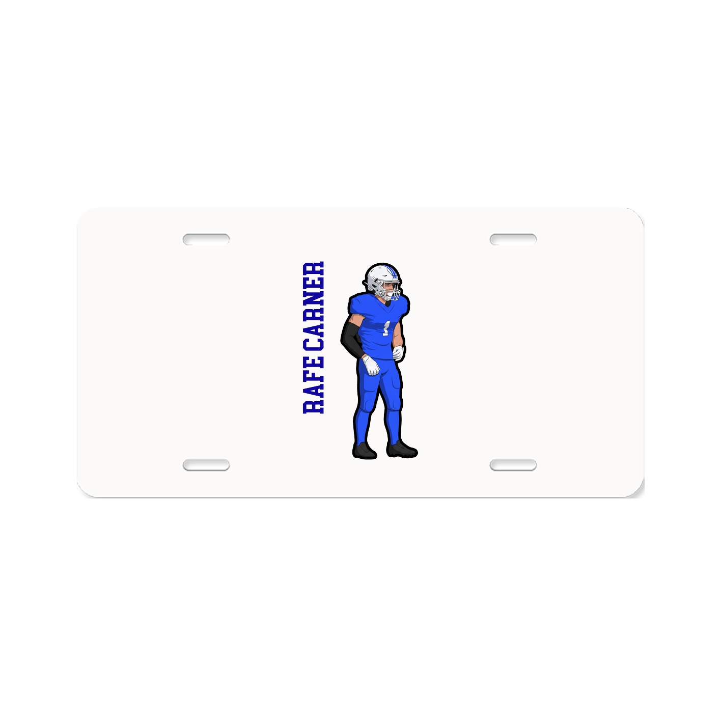 License Plate — Name Vertical in Classic