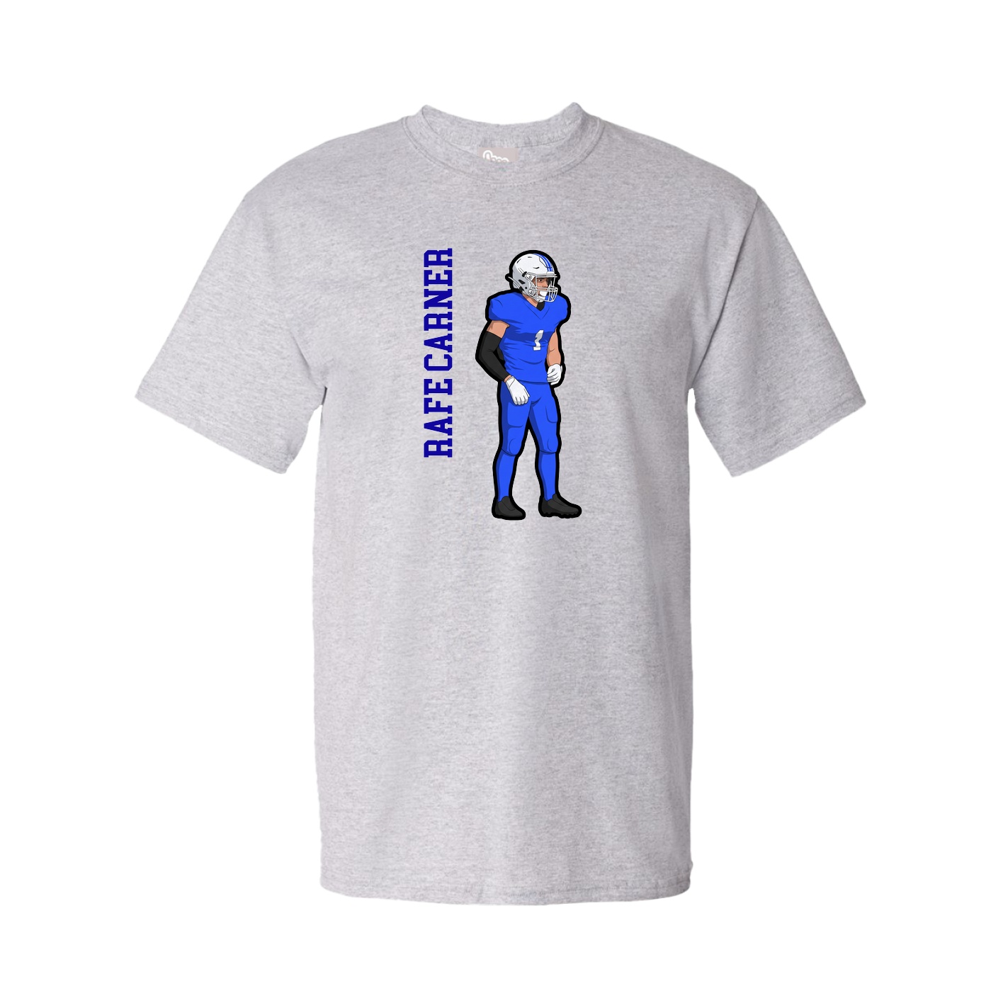 Tee — Name Vertical in Grey