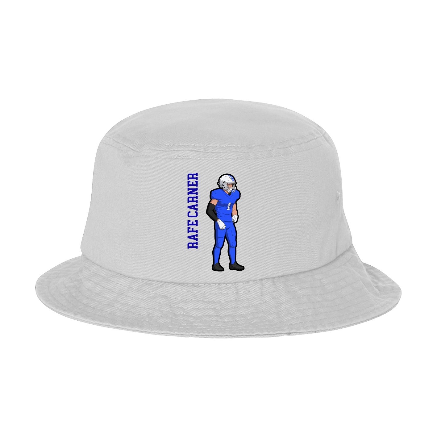 Bucket Cap — Name Vertical in White