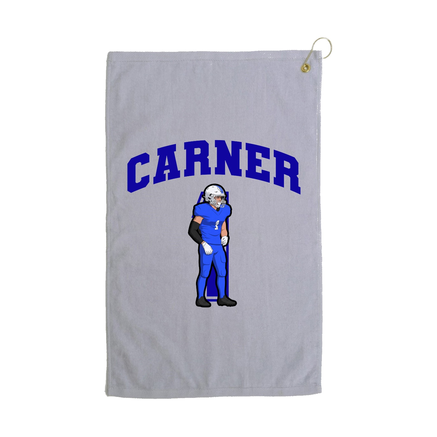 Golf Towel — Number in Grey