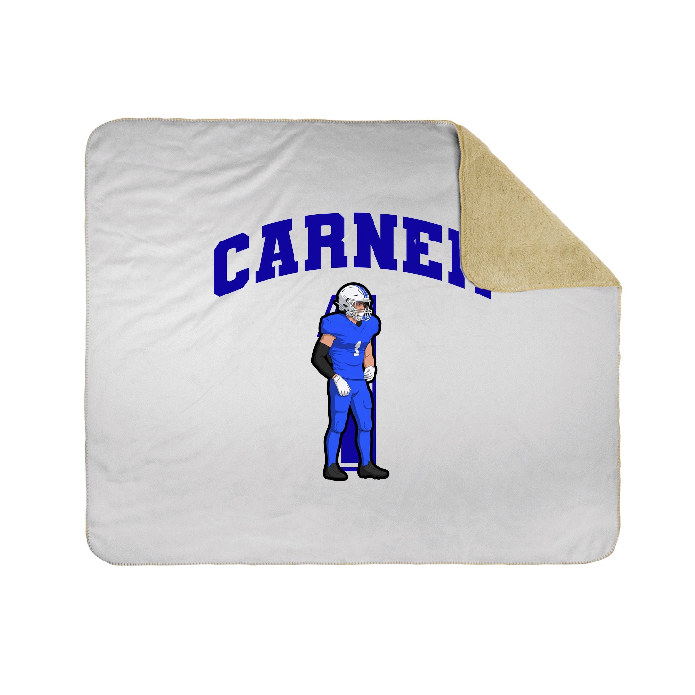 Throw Blanket — Number in White