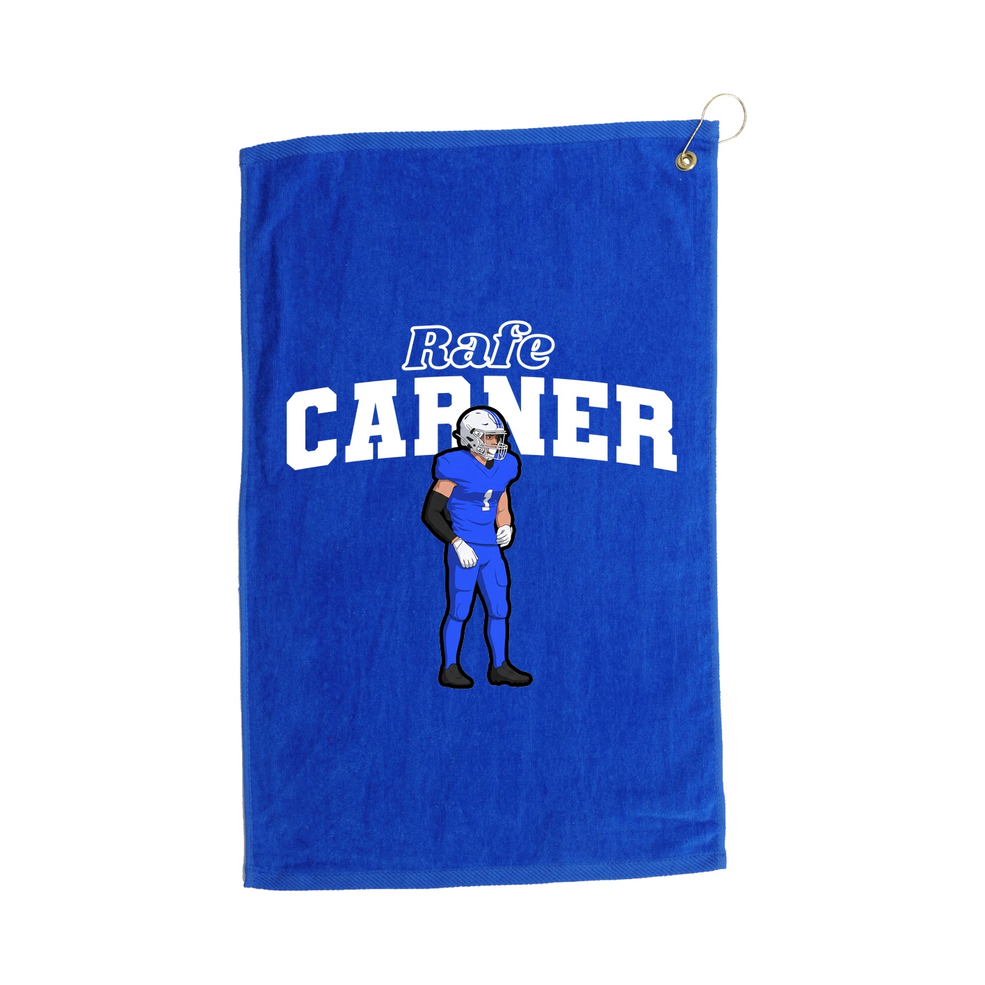 Golf Towel — Name Arch in Royal