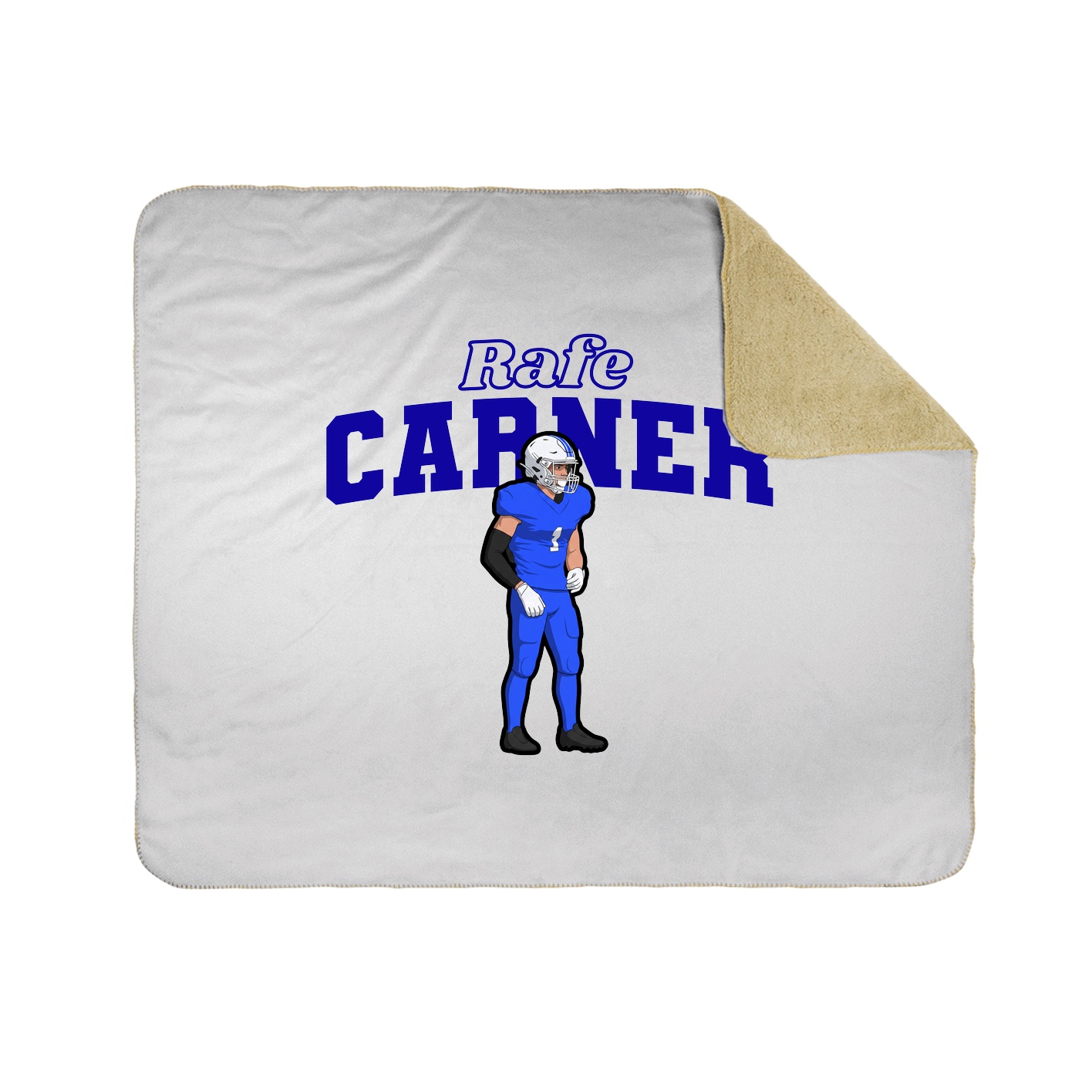 Throw Blanket — Name Arch in White