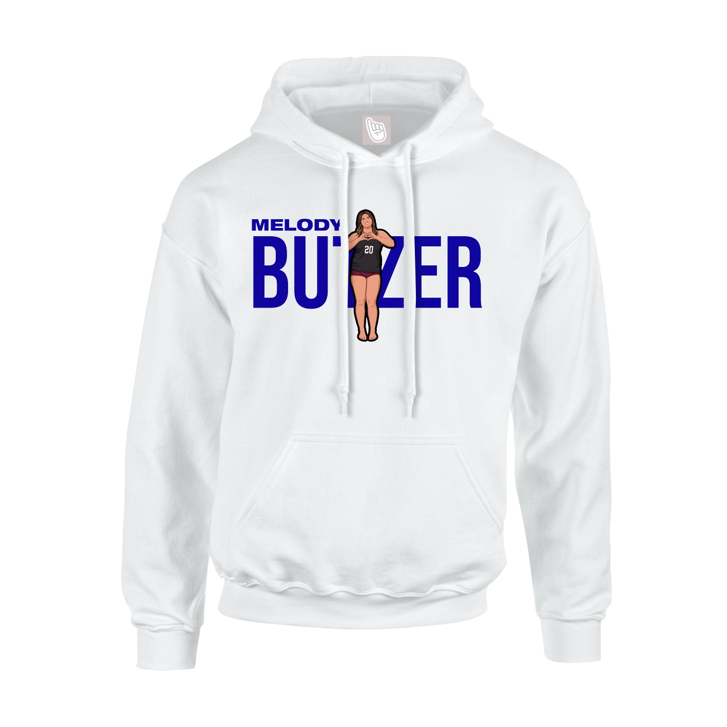 Youth Hoodie — Player Name in White