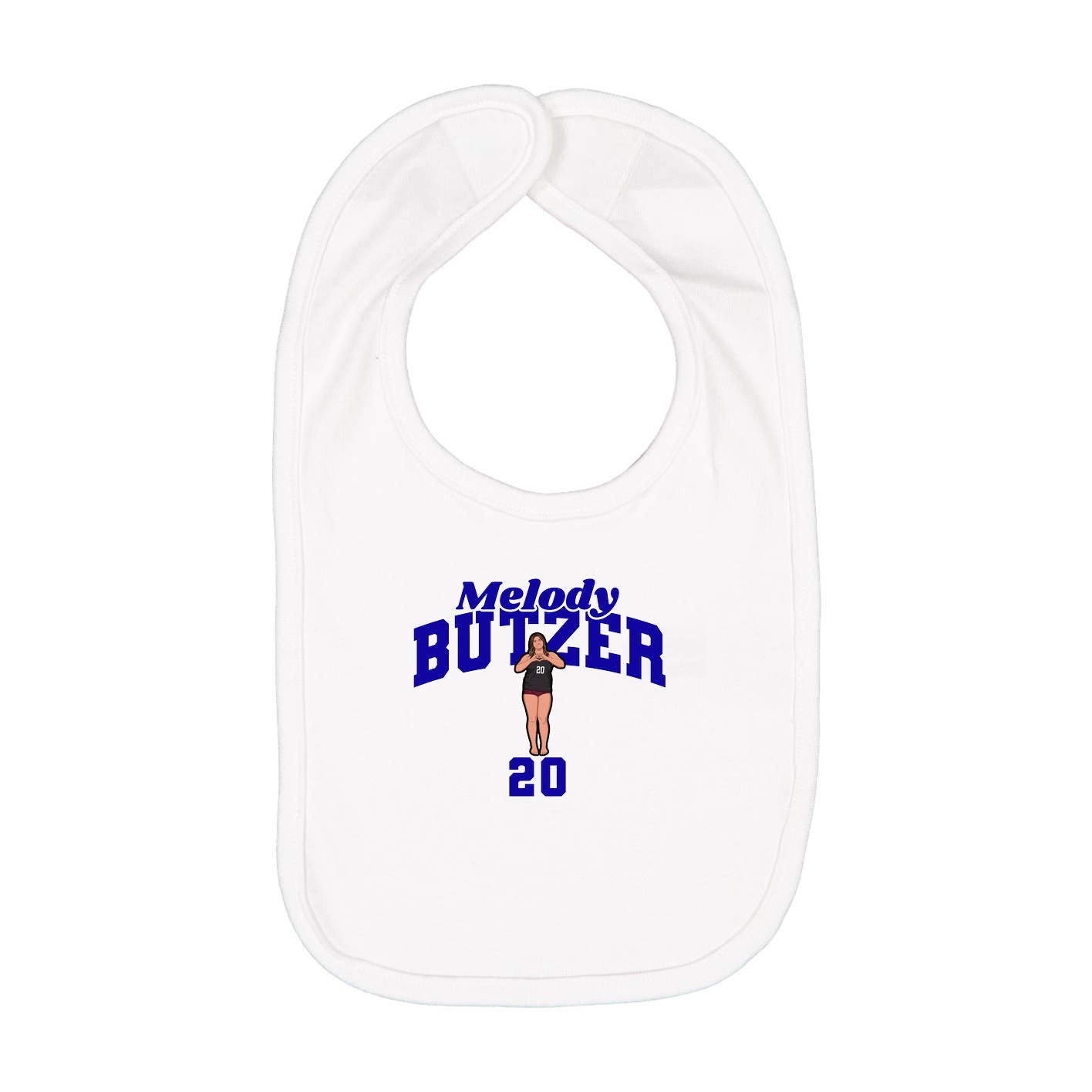 Infant Bib — Signature Arch in White