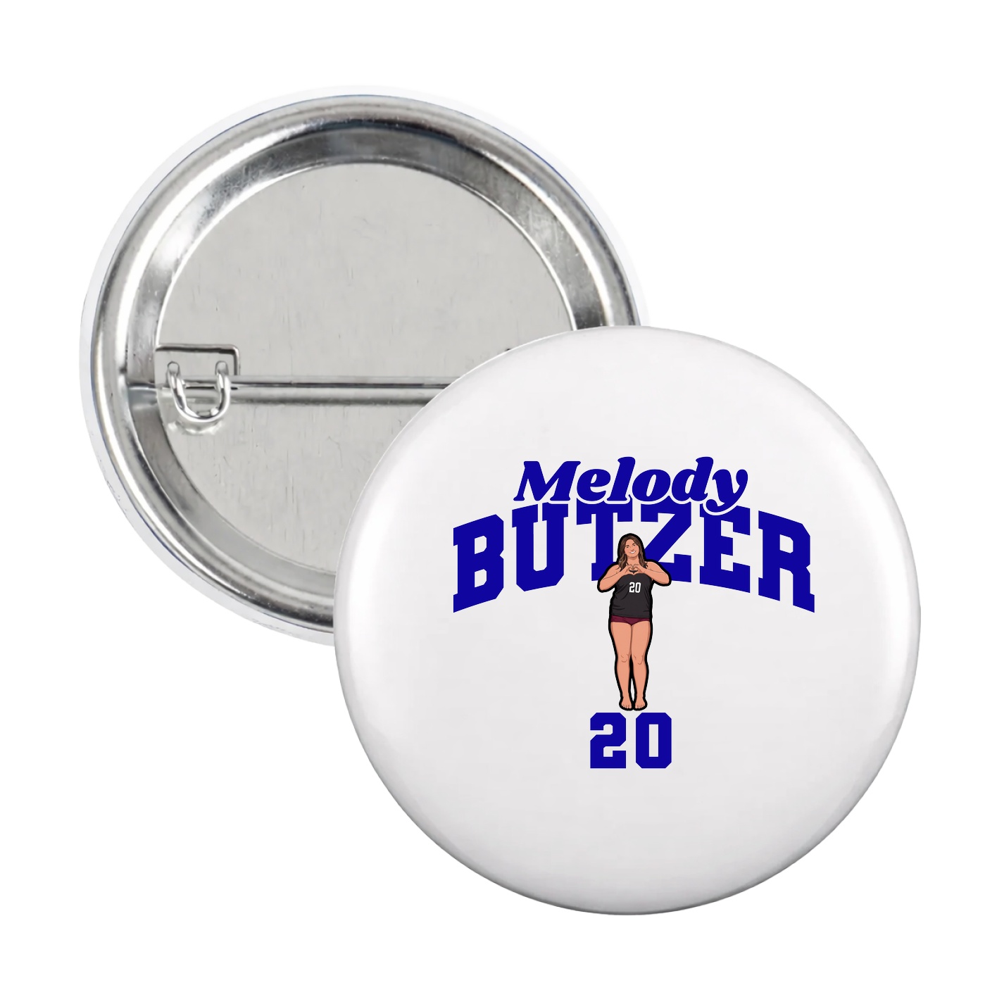 Game Day Button — Signature Arch in White