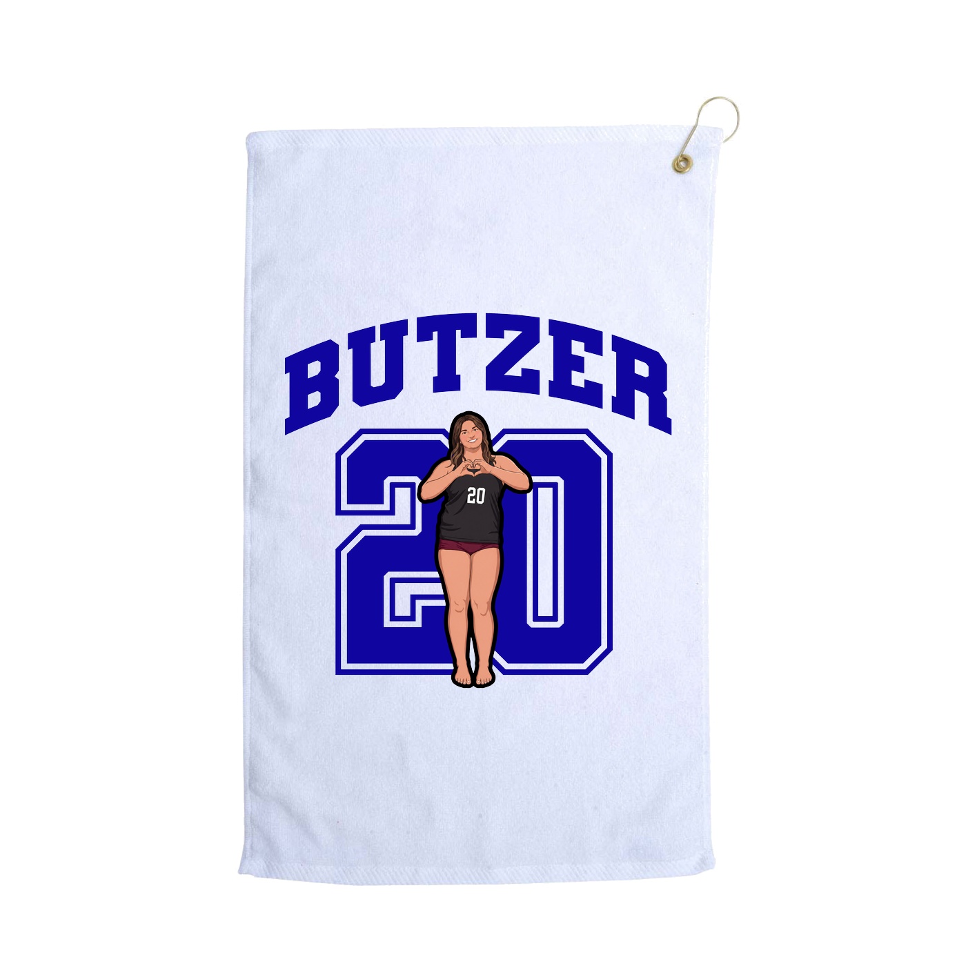 Golf Towel — Number in White