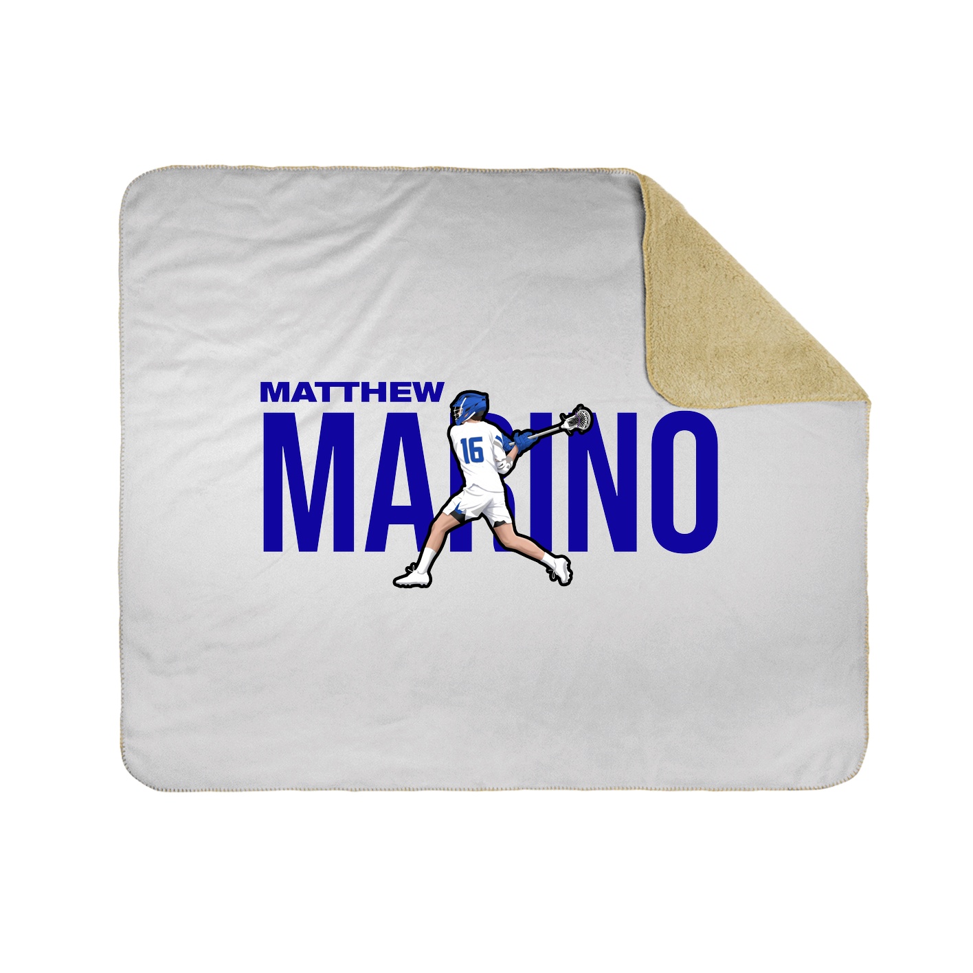 Throw Blanket — Player Name in White
