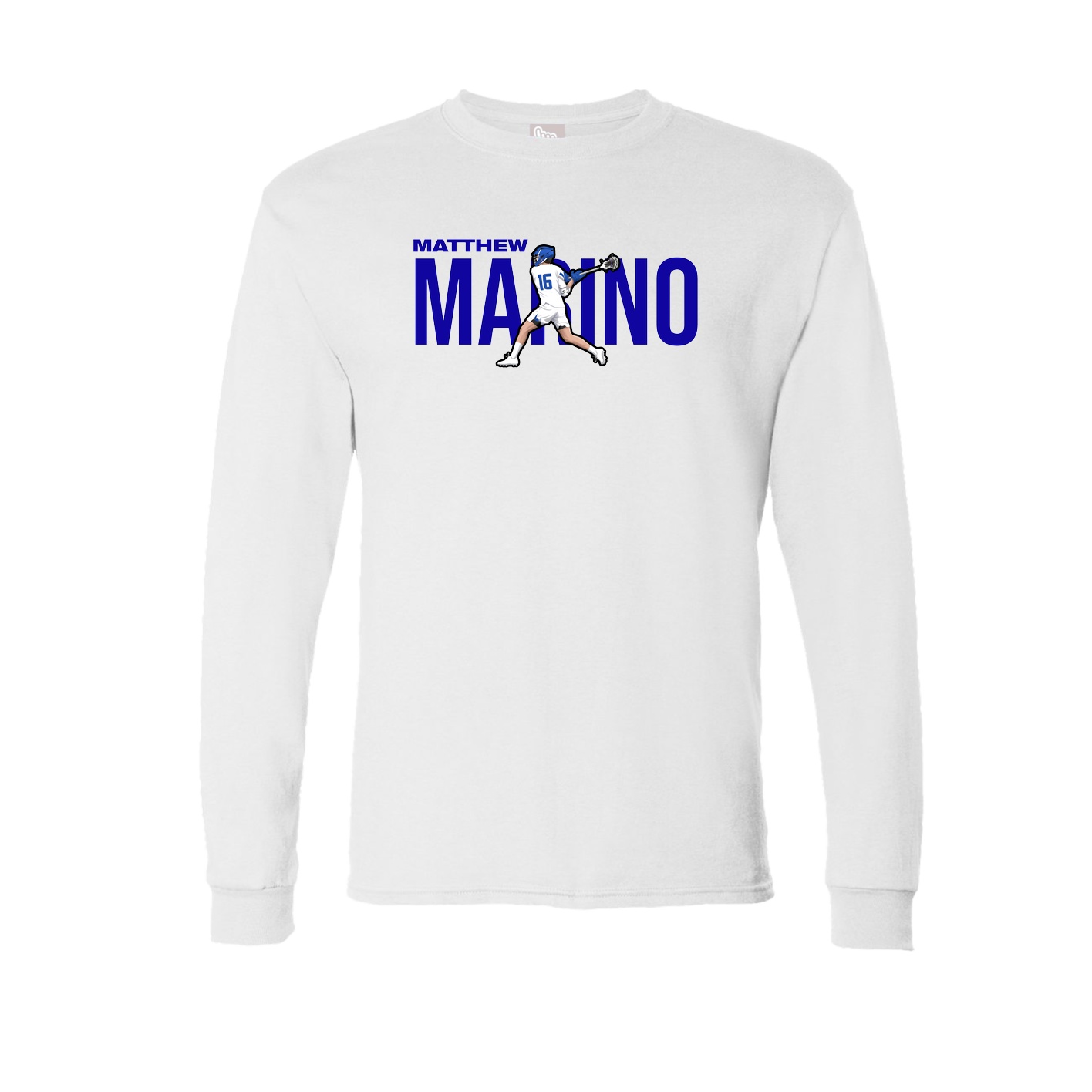 Long Sleeve Tee — Player Name in White