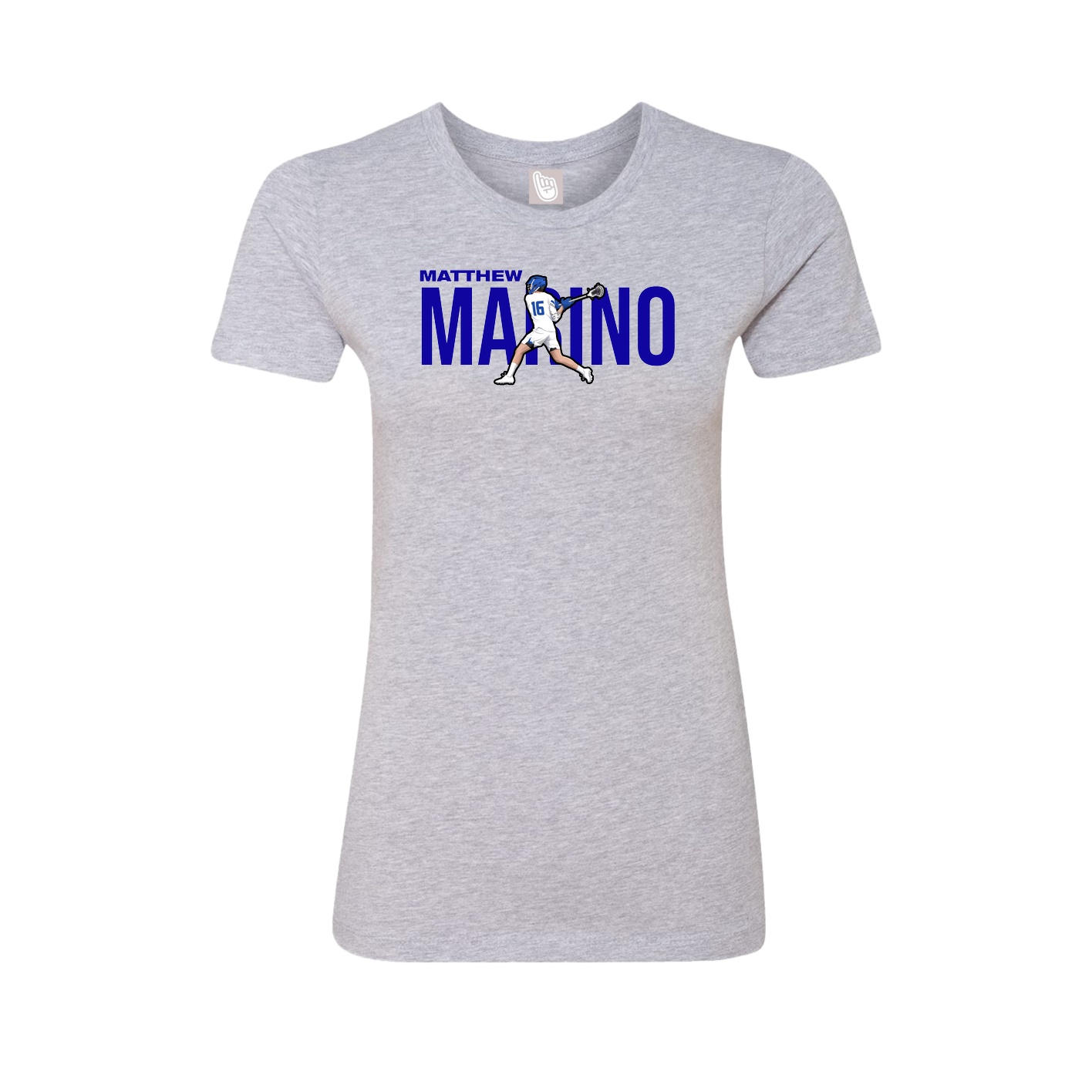 Fitted Women's Tee — Player Name in Grey