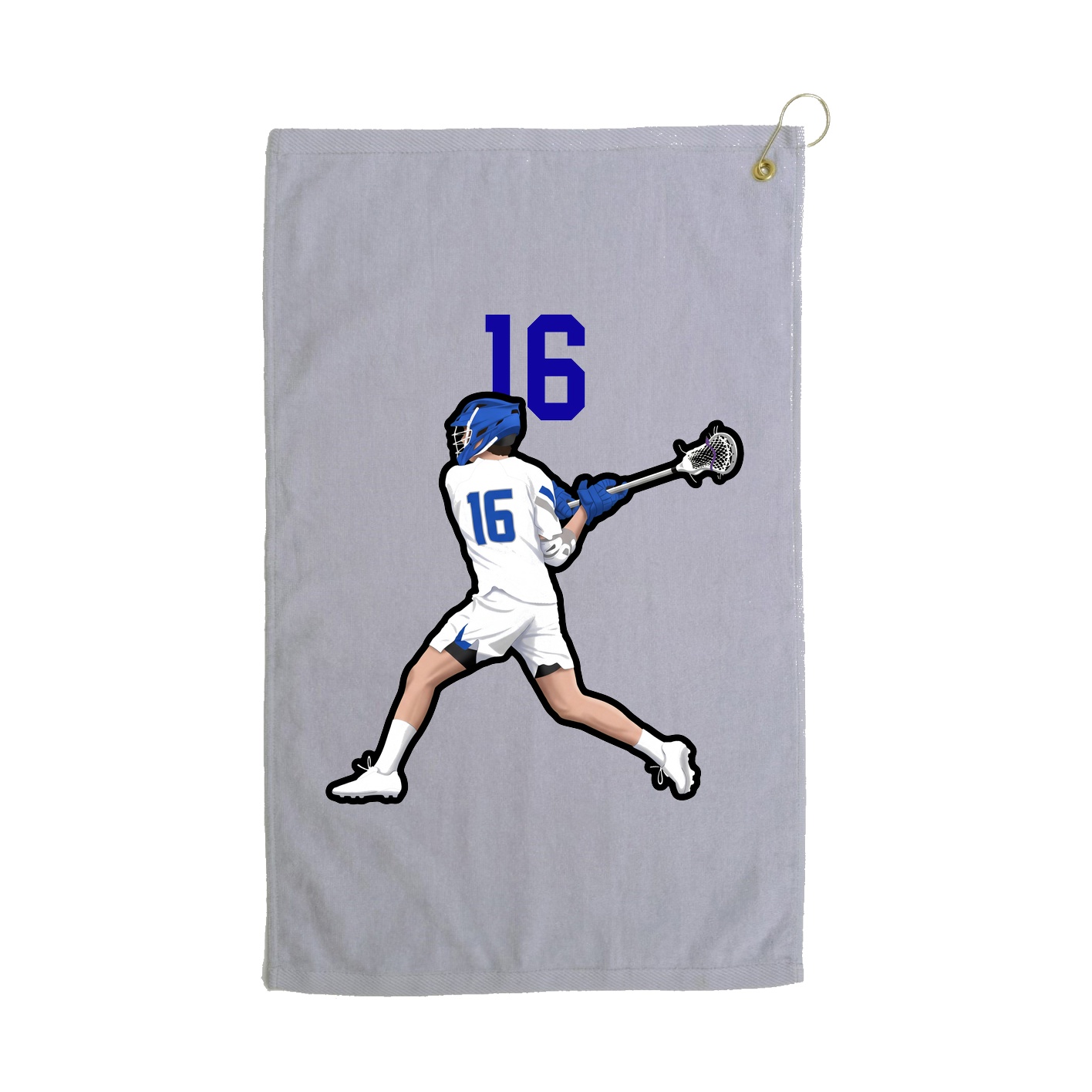 Golf Towel — Number Top in Grey