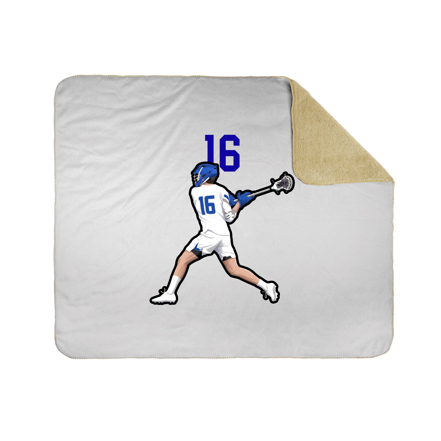 Throw Blanket — Number Top in White