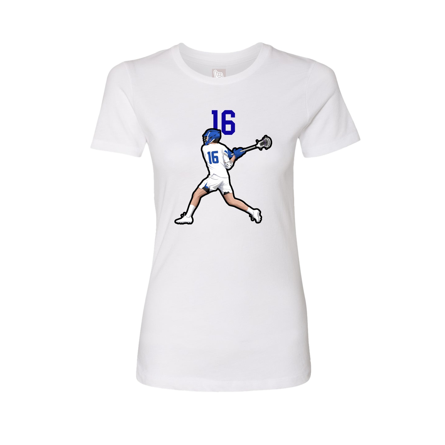 Fitted Women's Tee — Number Top in White