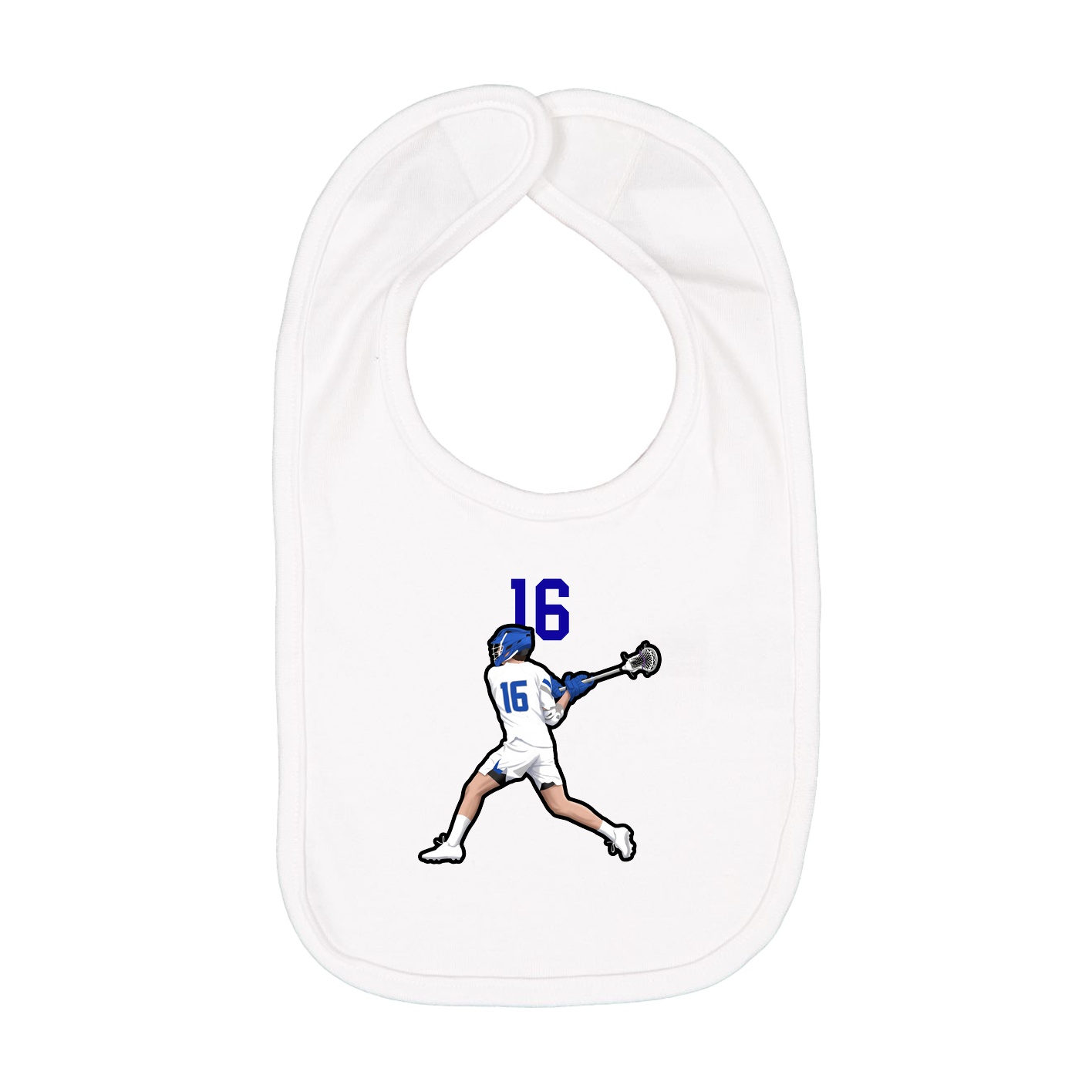 Infant Bib — Number Top in White